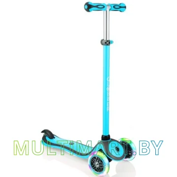 Самокат Globber Primo Plus Lights Color (голубой)